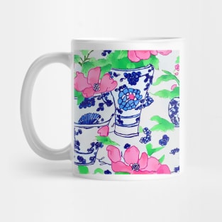 Magnolia flowers in Ming jars Mug